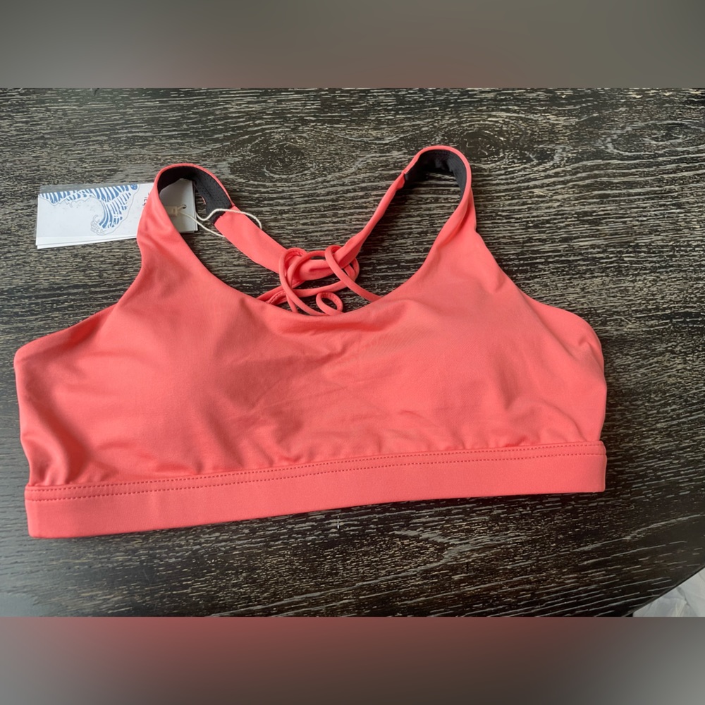 Pink sports bra